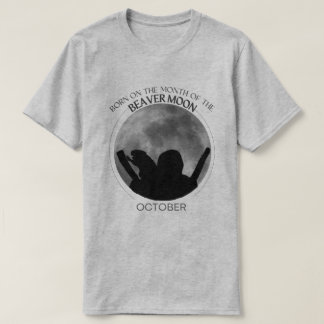 Camiseta Birth Moon T-shirt Design |Outubro |Lua de castor
