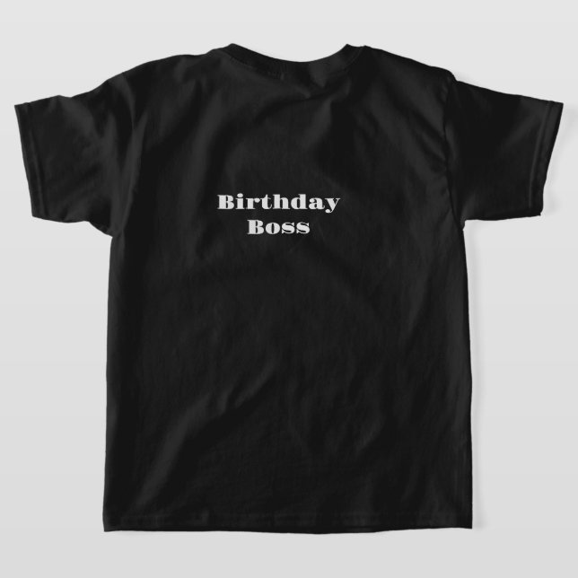 Camiseta Birthday Boss (Postura das costas)