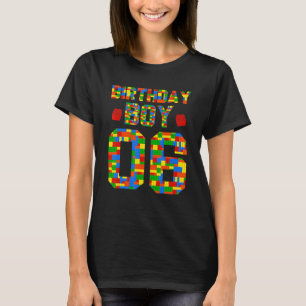 Camiseta Birthday Boy 06 Brick Builder bloqueia Master Buil