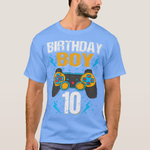 Camiseta Birthday Boy 10 Video Game Controller Gamer 10th B