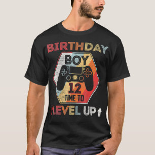 Camiseta Birthday Boy 12 Time to Level Up 12th Birthday Boy