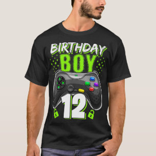 Camiseta Birthday Boy 12 Video Game Controller Gamer 12 B