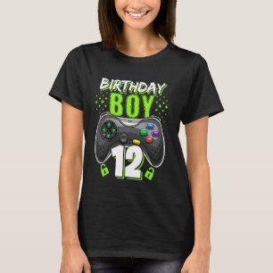 Camiseta Birthday Boy 12 Video Game Controller Gamer 12 B