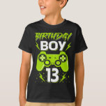 Camiseta Birthday Boy 13 Video Game Controller Gamer 13 B<br><div class="desc">Jogo de aniversário, Jogador de aniversário, Jogo de aniversário, Jogo de vídeo de aniversário, Jogo de controlador de aniversário, Jogo de menino de aniversário, Jogo de vídeo de menino de aniversário, Jogo de casamento de família, Aniversário de 13, 13 de jogos de vídeo Gamer de jogador de jogos de aniversário...</div>
