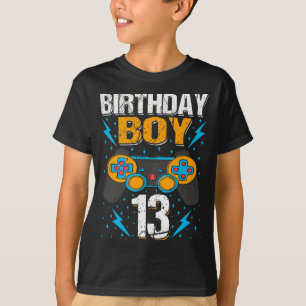 Camiseta Birthday Boy 13 Video Game Controller Gamer 13 B