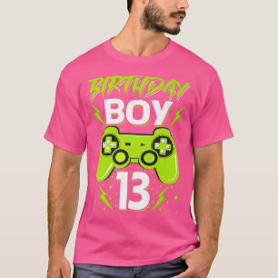 Camiseta Birthday Boy 13 Video Game Controller Gamer 13 B