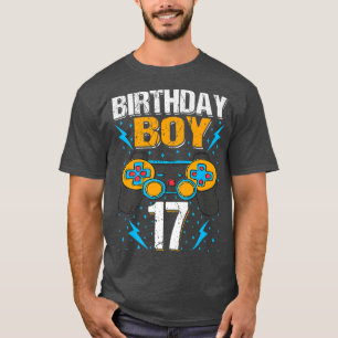 Camiseta Birthday Boy 17 Video Game Controller Gamer 17th B