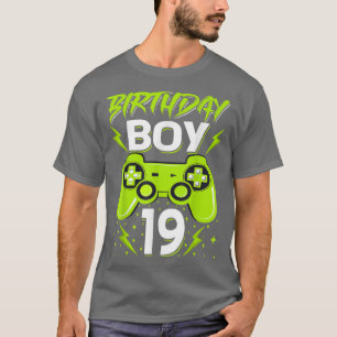 Camiseta Birthday Boy 19 Video Game Controller Gamer 19th B