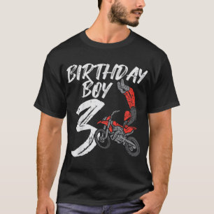 Camiseta Birthday Boy 3 Dirt Bike Legal Motocross 3rd Birds