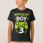 Camiseta Birthday Boy 3 Video Game Controller Gamer 3rd Bir<br><div class="desc">Jogo de aniversário, Jogador de aniversário, Jogo de aniversário, Jogo de vídeo de aniversário, Jogo de controlador de aniversário, Jogo de menino de aniversário, Jogo de vídeo de menino de aniversário, Jogo de casamento de família, Jogo de vídeo de garoto de aniversário 3 Gamer aniversário de 3 anos Gift T-Shirt...</div>