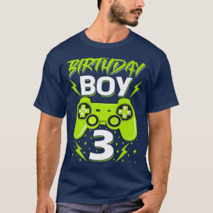 Camiseta Birthday Boy 3 Video Game Controller Gamer 3rd Bir