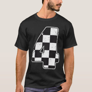 Camiseta Birthday Boy 4 Four Race Car 4th Birthday Racing f