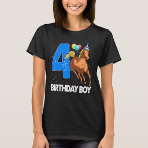 Camiseta Birthday Boy 4 Riding Rider Horse Love Party