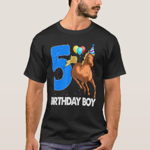 Camiseta Birthday Boy 5 Riding Rider Horse Love Party