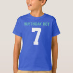 Camiseta Birthday Boy 7<br><div class="desc">Feestvarken 7 Voor iemand die zeven jaar é geworden.</div>