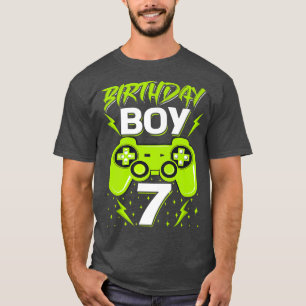 Camiseta Birthday Boy 7 Video Game Controller Gamer 7 Bir