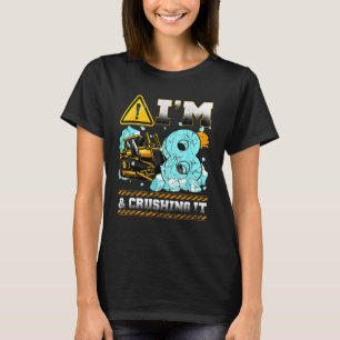 Camiseta Birthday Boy 8º Aniversário Escavador Construção V