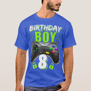Camiseta Birthday Boy 8 Video Game Controller Gamer 8º