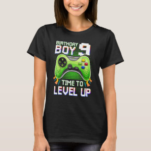 Camiseta Birthday Boy 9 Time to Level Up 9th Level Up Vide
