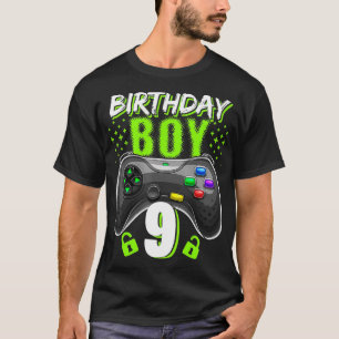 Camiseta Birthday Boy 9 Video Game Controller Gamer 9th Bir