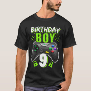 Camiseta Birthday Boy 9 Video Game Controller Gamer 9th Bir