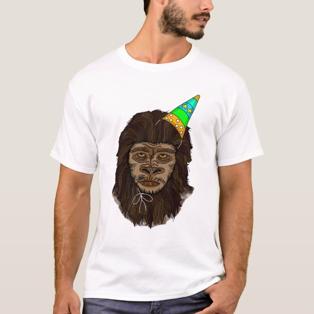 Camiseta Birthday Boy Bigfoot Sasquatch Humor (Frente)