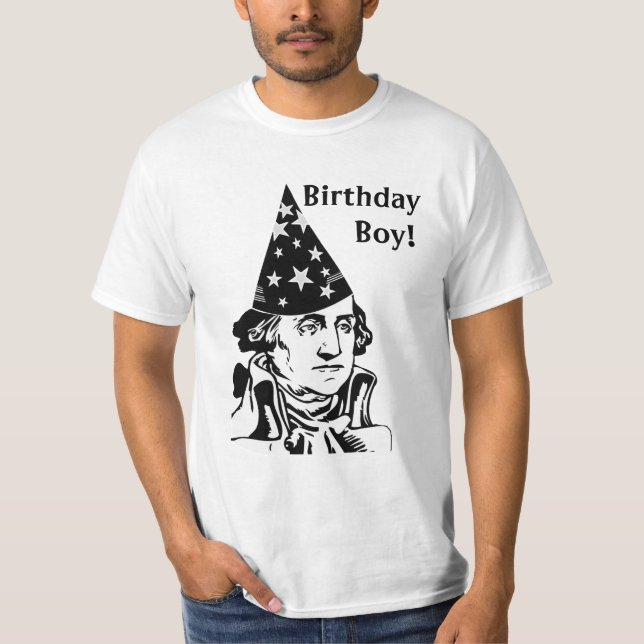 Camiseta Birthday Boy George Washington (Frente)