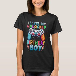 Camiseta Birthday Boy Level 18 Unlocked Video Game 18th Bir