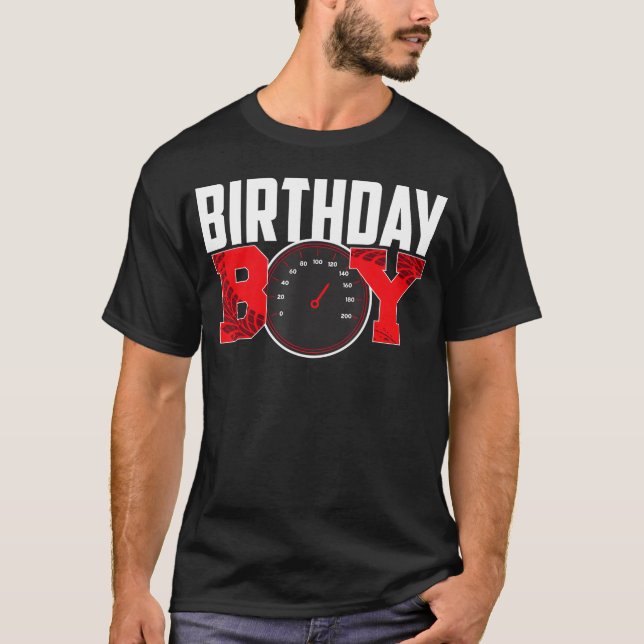 Camiseta Birthday Boy Race Car Racing Car Driver Birthday p (Frente)
