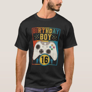 Camiseta Birthday Boy Retro Video Game Controller Gamer 16T