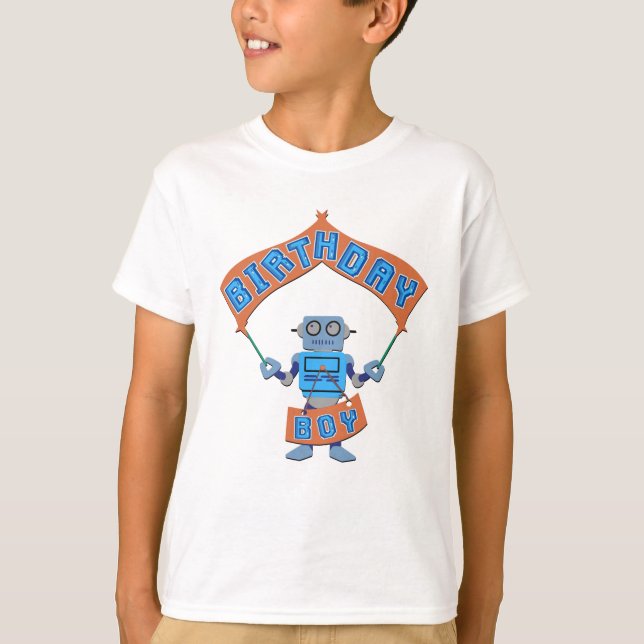 Camiseta Birthday Boy Robot (Frente)