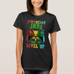 Camiseta Birthday Boy Time To Level Up Controller Video Gam