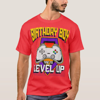 Camiseta Birthday Boy Time to Level Up Retro Video Game Ann