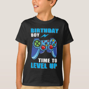 Camiseta Birthday Boy Time To Level Up Video Game Boys
