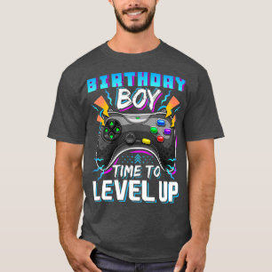 Camiseta Birthday Boy Time to Level Up Video Game Gamer