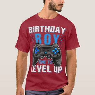 Camiseta Birthday Boy Time to Level Up Video Game Gamer