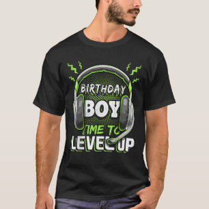 Camiseta Birthday Boy Time to Level Up Video PC Gaming Birt