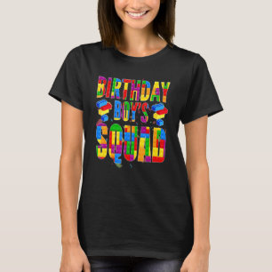 Camiseta Birthday Builder Building Block Squad De Aniversár
