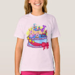 Camiseta Birthday Cake Group Shot<br><div class="desc">Birthday party on a cake!</div>