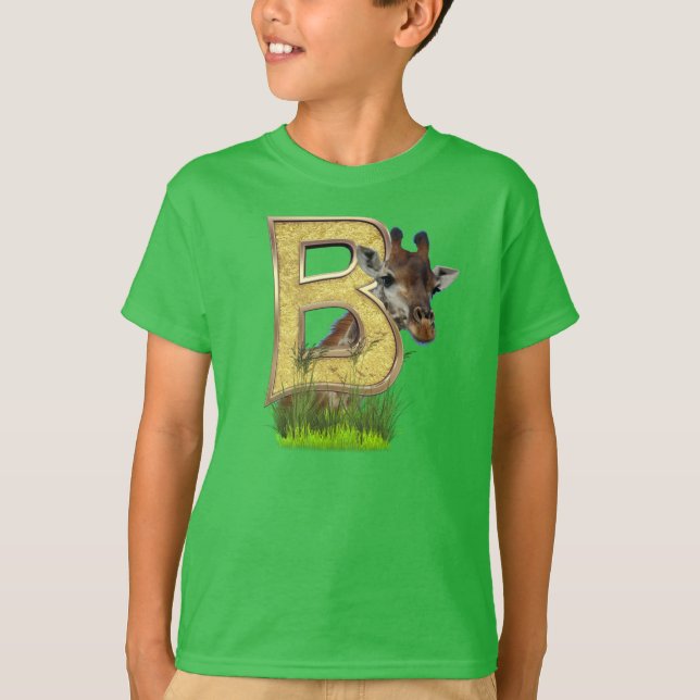 Camiseta Birthday-Capital Monograma - letra B (Frente)