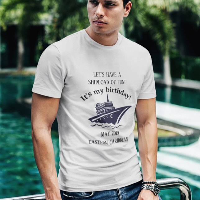 Camiseta Birthday Celebration Shipload of Fun Trip Vacation (Criador carregado)