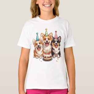Camiseta Birthday Corgi Dogs