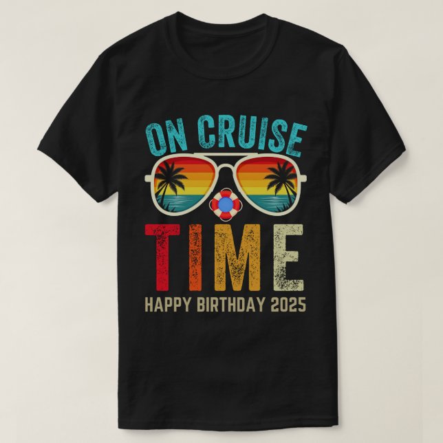 Camiseta Birthday Cruise Funny Gift 2025 (Frente do Design)