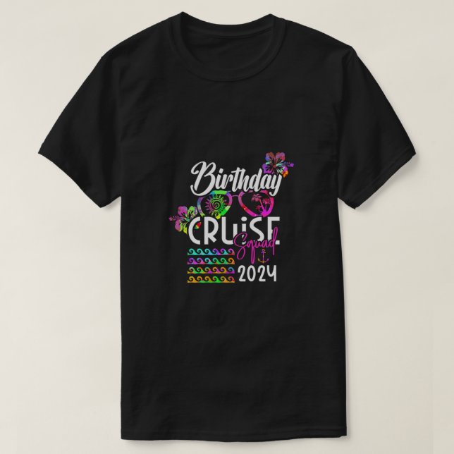 Camiseta Birthday Cruise Squad 2024 (Frente do Design)