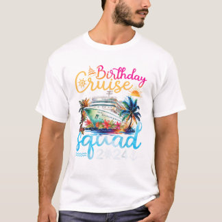 Camiseta Birthday Cruise Squad 2024 Cruise Festa de anivers