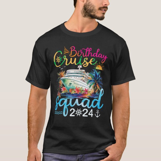 Camiseta Birthday Cruise Squad 2024 Cruise Festa de anivers (Frente)