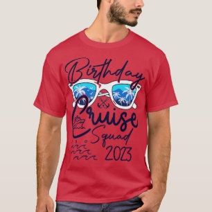 Camiseta Birthday Cruise Squad Oferece Férias de 2023