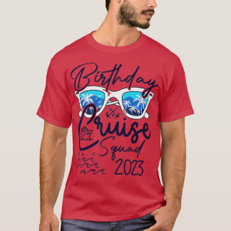 Camiseta Birthday Cruise Squad Oferece Férias de 2023