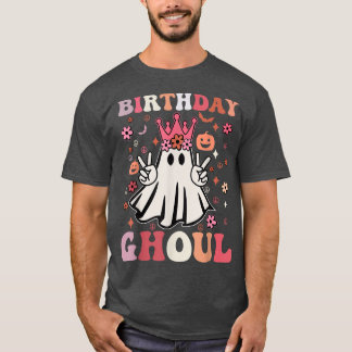 Camiseta Birthday Ghoul Cute Ghosts Boo Retro Groovy Flower