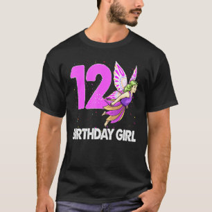 Camiseta Birthday Girl 12 Womens Fairy Love Tees Birthday P